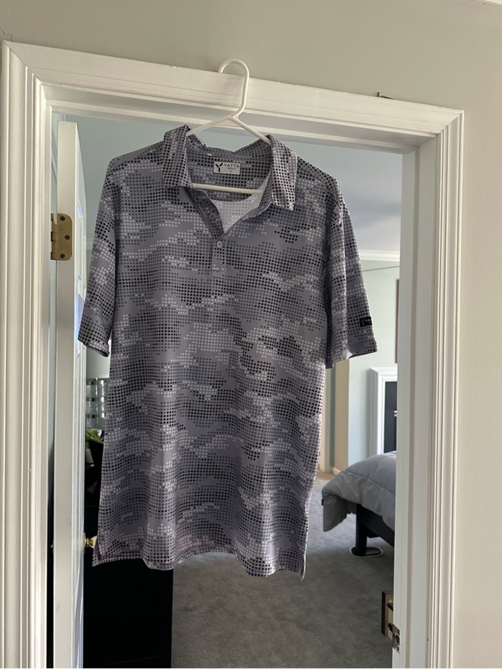 Men's Gray Camo Performance Polo
